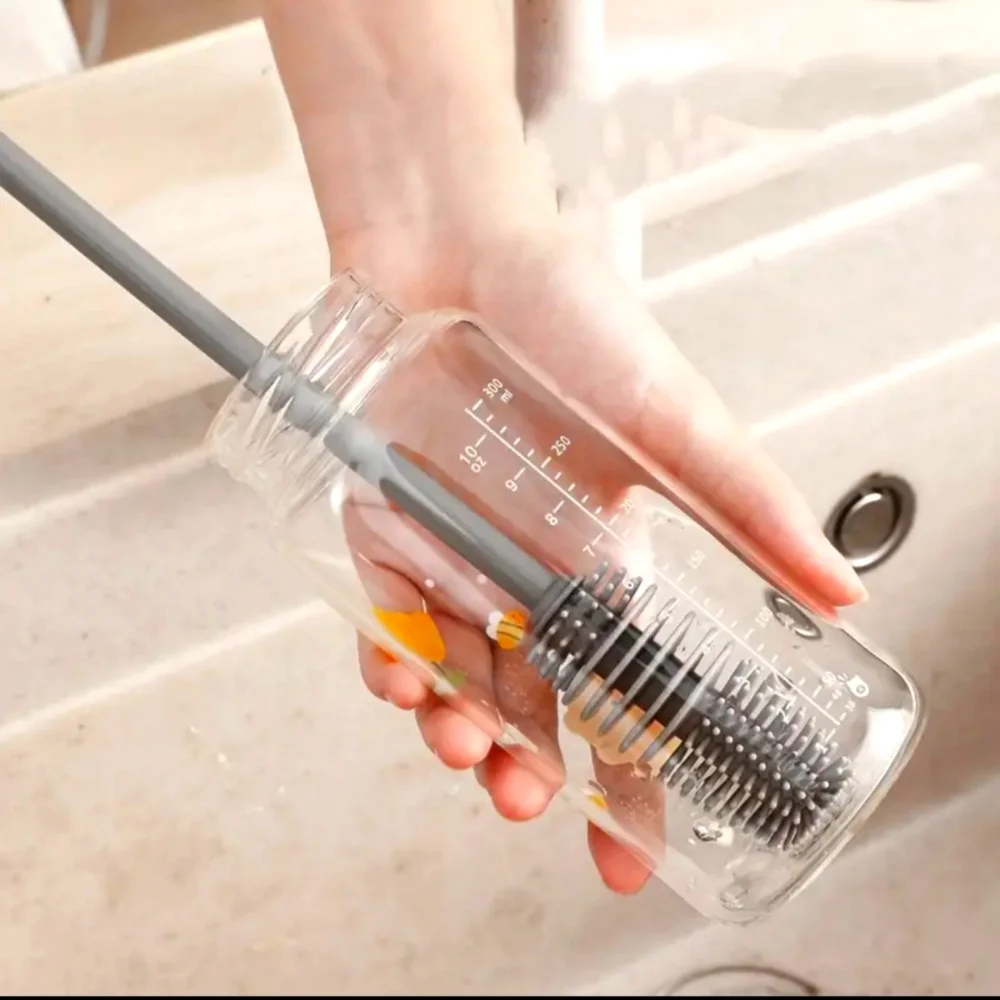 Long Cup Cleaning Brush - Gray
